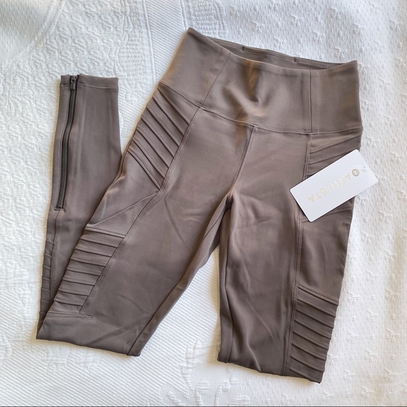 Athleta Delancey Moto Tight - Coffee House NWT! - Picture 3 of 12
